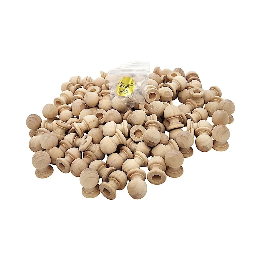 Sova Enterprises #24660 Paintable Unfinished Wood Dowel Cap 98 pcs Single Hole